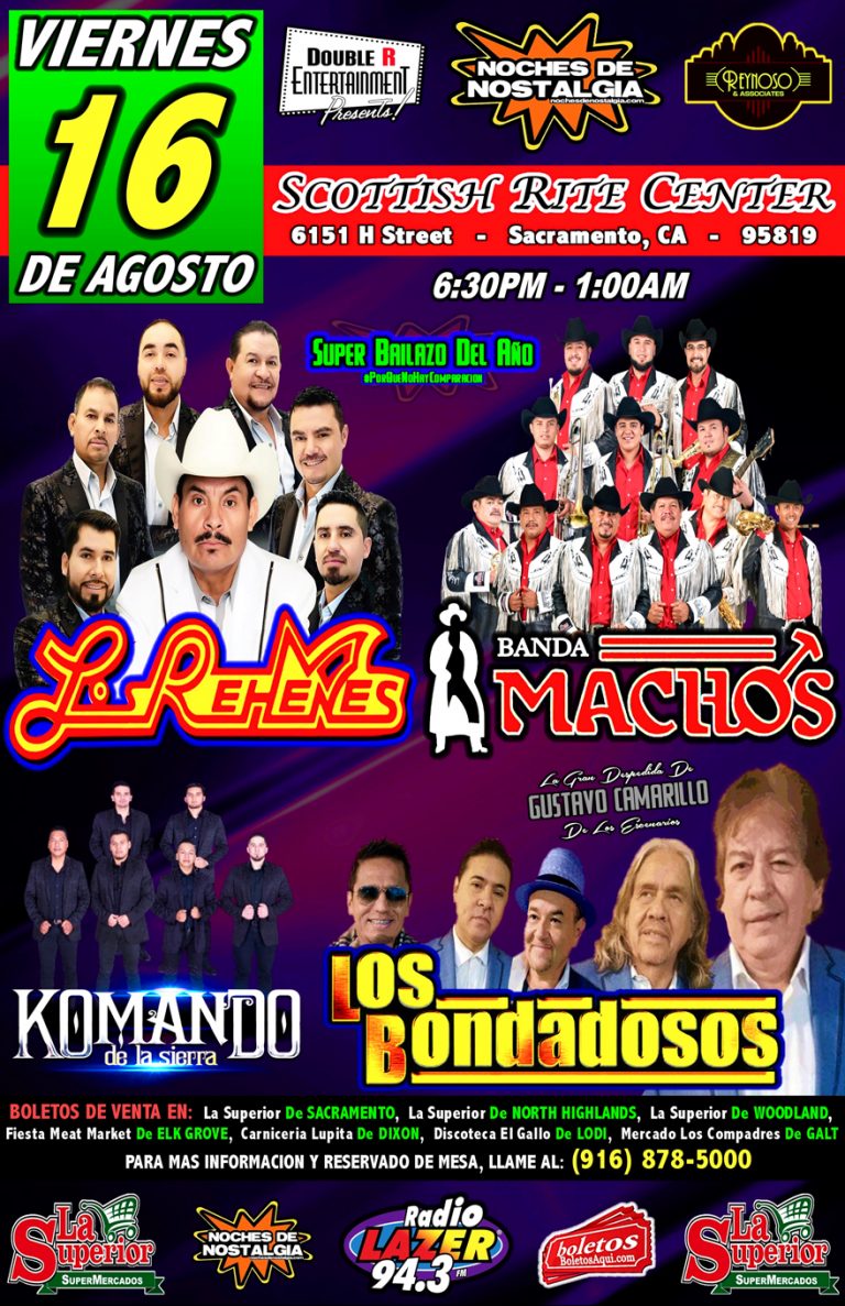 Los Rehenes, Banda Machos y mas – Scottish Rite Center, Sacramento ...