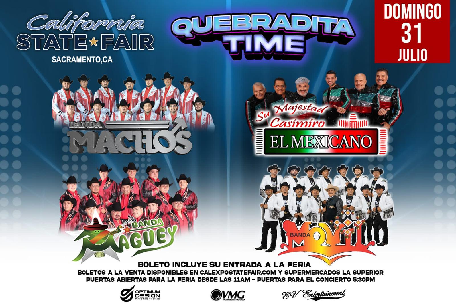 Banda Machos, Banda el Mexicano, Banda Maguey y Banda Movil – California State Fair