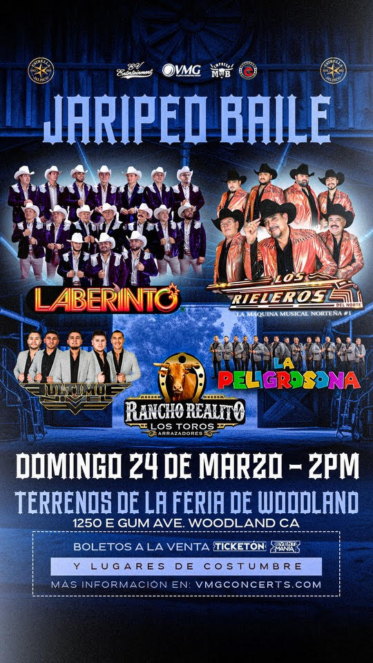 Laberinto, Los Rieleros, Ultimo Nivel y La Peligrosa - Toros Rancho el Realito - Terrenos de la Feria de Woodland, CA.