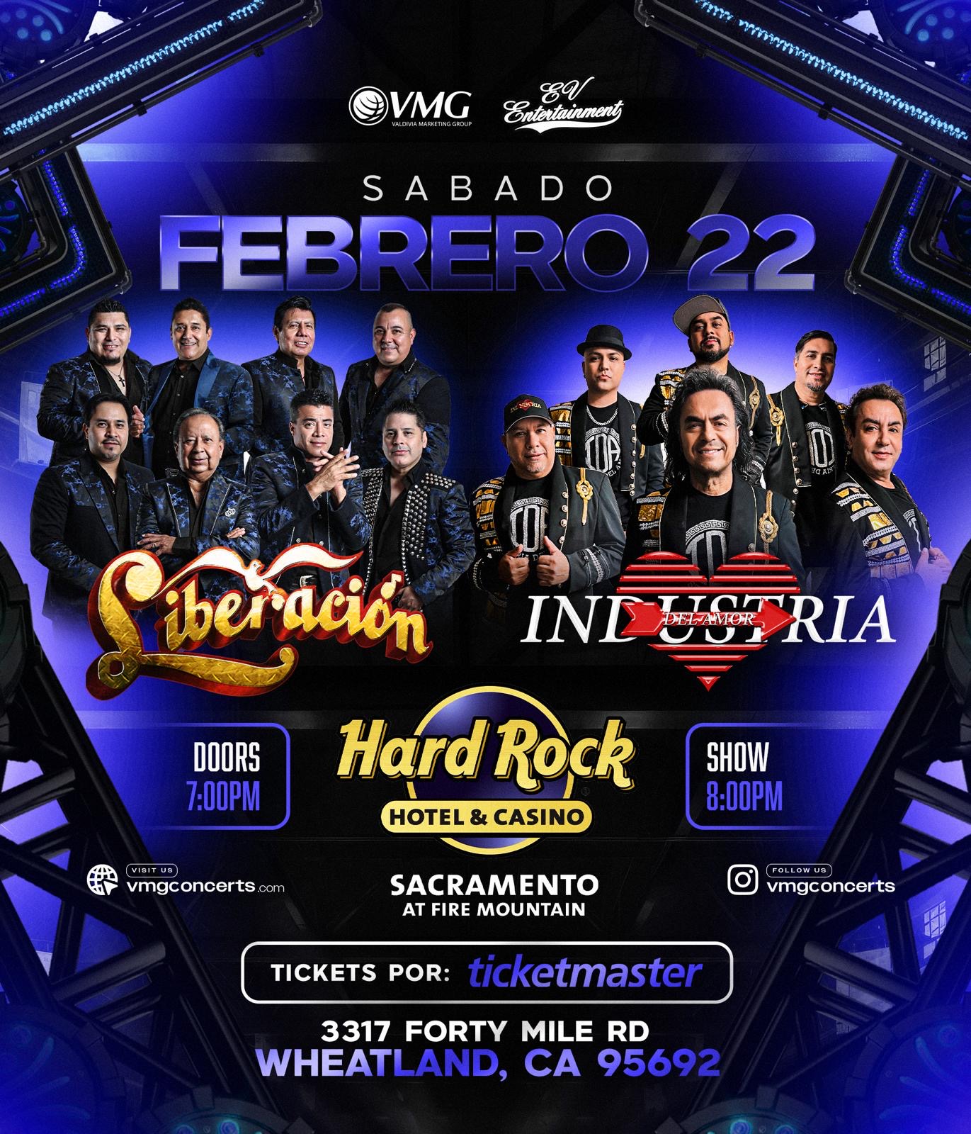 Industria del Amor y Grupo Liberacion - Hard Rock Hotel & Casino - Wheatland, CA